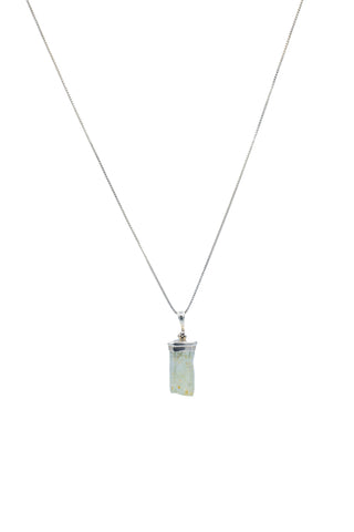 Sterling Silver Hiddenite Gemstone Necklace.