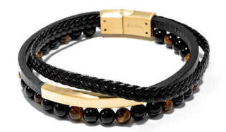 Red Tigers Eye Natural Gemstone Triple Stack Bracelet