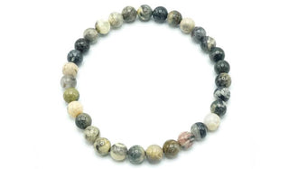 silver leaf jasper 6mm natural stone bracelet feature photo