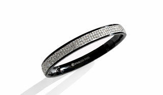 Black Swarovski Crystal Fitted Vivian