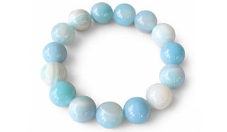 Light Blue Agate Natural Gemstone Bracelet