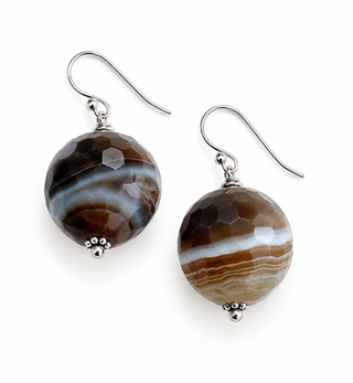 faceted botswana earrings