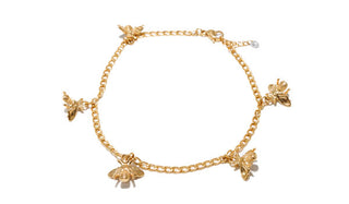 Adjustable Bumble Bee Charm Anklet