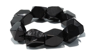 Chunky Black Tourmaline Natural Gemstone Bracelet