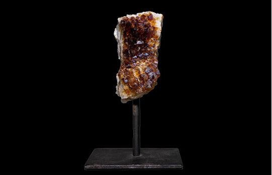 Our Citrine Gemstone Sculpture is hand-carved and perfect for decorative display in your professional space or home. Designed with original Citrine from France all markings are original and natural.