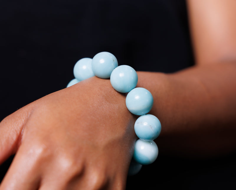 Luxury Blue Amazonite Natural Gemstone Bracelet