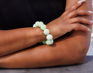 Luxury Lime Chrysoprase Natural Gemstone Bracelet