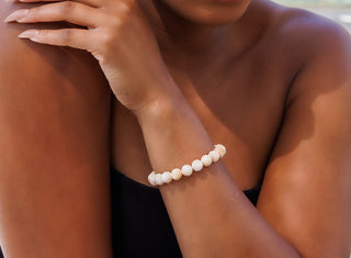 Luxury Mother Of Pearl Natural Gemstone Bracelet