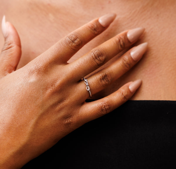 Stacker Sterling Silver Bow Ring