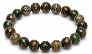 Faceted Deep Green African Opal Natural Gemstone Bracelet