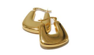 Gold U-Shaped Drop Earrings