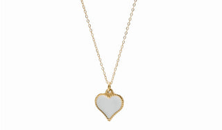 Mini Adjustable Howlite Gemstone Heart Necklace