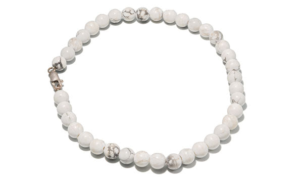 Sterling Silver Howlite Gemstone Anklet