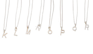 Sterling Silver Adjustable Letter Pendant Necklace