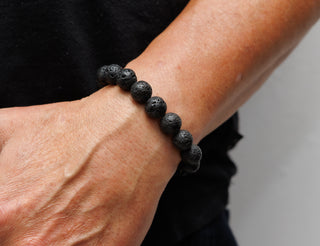 Black Lava Natural Gemstone Bracelet