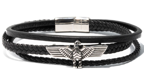 Leather Eagle Wrap Bracelet