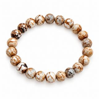 Faceted Dendritic Agate Natural Gemstone Bracelet