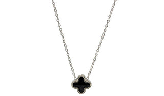 Mini Adjustable Onyx Chunky Cross Gemstone Necklace