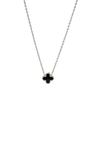 Mini Adjustable Onyx Chunky Cross Gemstone Necklace