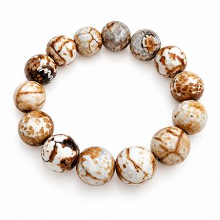 Faceted Dendritic Agate Natural Gemstone Bracelet