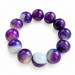 Luxury Purple Onyx Natural Gemstone Bracelet