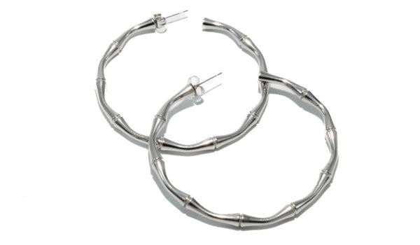 Silver Bamboo Earrings