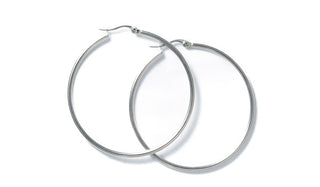 Silver Jane Hoop Earrings