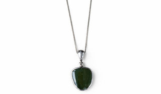 Sterling Silver Adjustable Moldavite Gloss Necklace