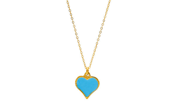 Mini Adjustable Turquoise Howlite Gemstone Heart Necklace