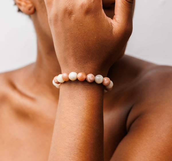 Luxury Faceted Mixed Moonstone Natural Gemstone Bracelet