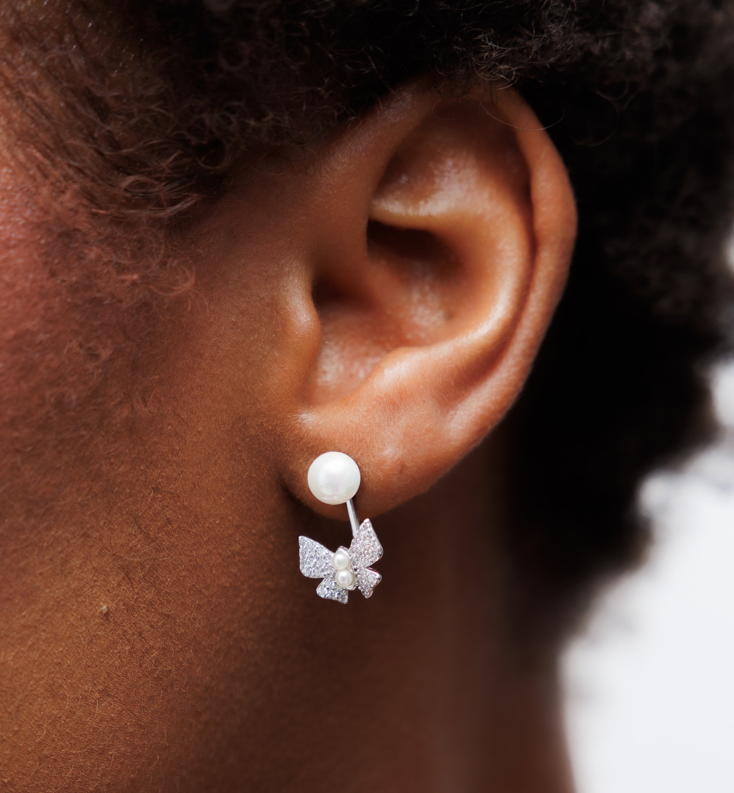 Bow Pearl & Crystal Earrings | Ben-Amun Jewelry