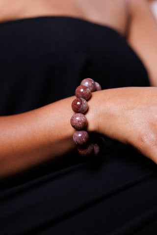 Cherry Quartz Natural Gemstone Bracelet