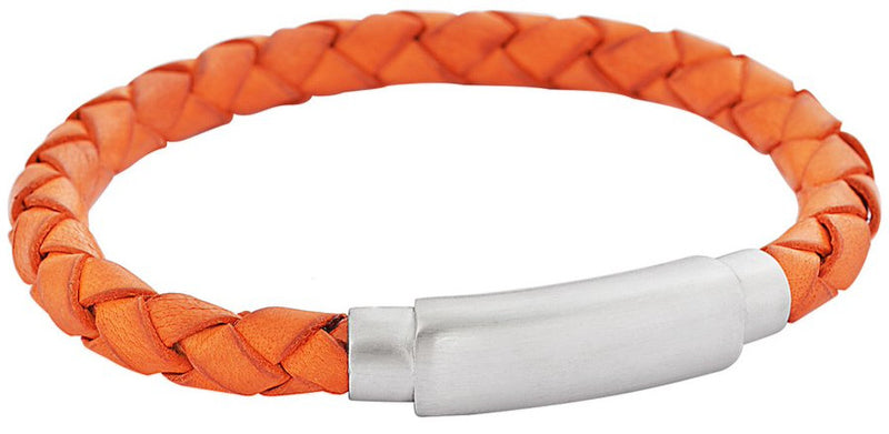 Orange soft braided leather feature img