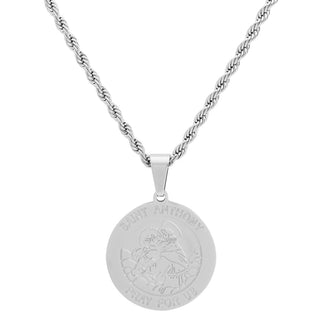 Stainless Steel Saint Anthony Necklace