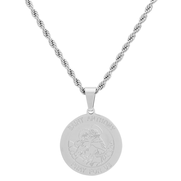Stainless Steel Saint Anthony Necklace