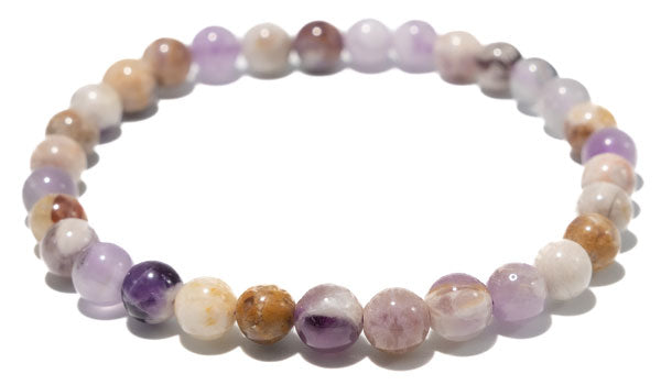 Dog Tooth Amethyst Natural Gemstone Bracelet 6mm stone size