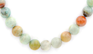 amazonite natural stone necklace close up