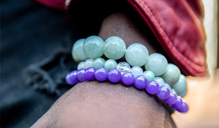 lavender jade natural stone bracelet lifestyle img