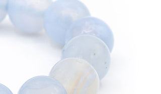 Alt= Blue Chalcedony Gemstone Beads.