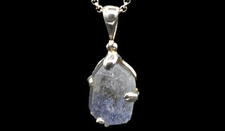 Sterling Silver Blue Selenite Gemstone Necklace