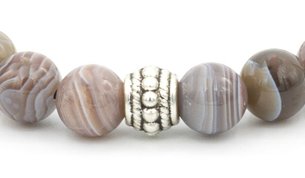 Botswana Agate Balinese Beads.