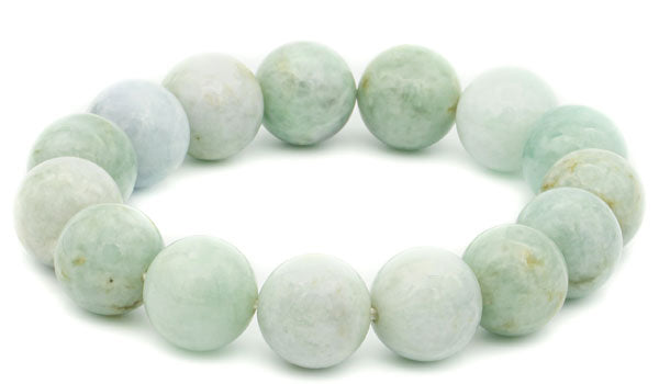 Burmese Jade natural stone 16mm bracelet