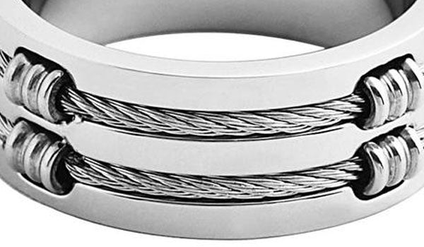 Silver Layer Cable Wire Ring feature img close up