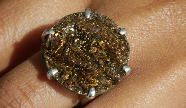 Brown drusy ring 