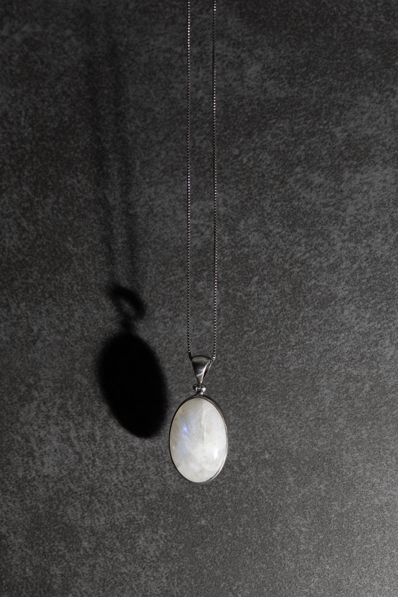 Luxury Sterling Silver Adjustable Moonstone Necklace