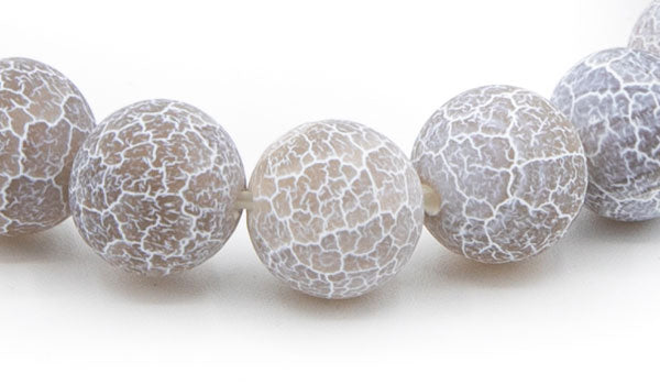 dragon vein Grey natural stone bracelet 10mm close up
