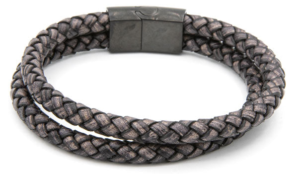 Dual Layered Suited Leather Bracelet