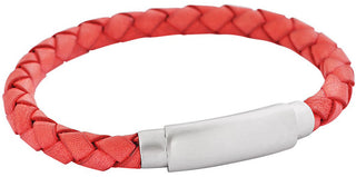 Pink Braided Soft Leather Bracelet feature img