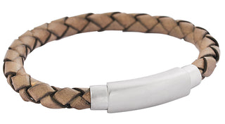 Brown soft braided leather feature img