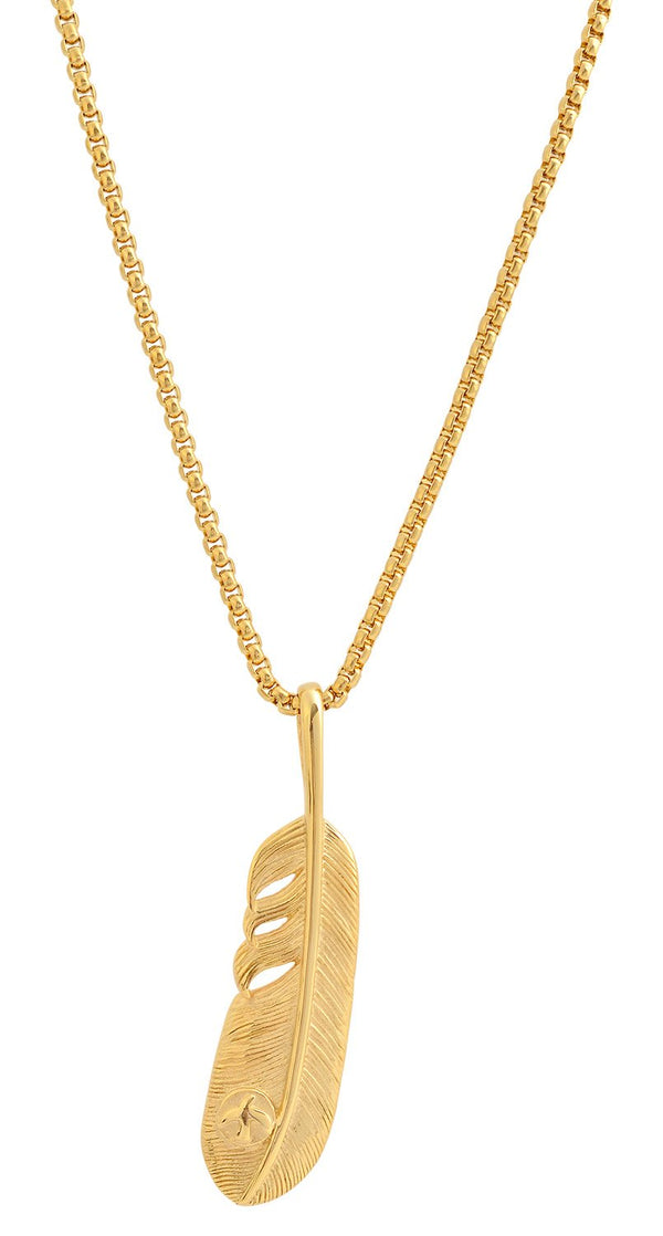 Gold Leaf Pendant Necklace feature img full length